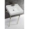Fauceture KVPB2018W46 20-Inch Console Sink with Brass Legs, Polished Nickel KVPB2018W46 - alternate 5
